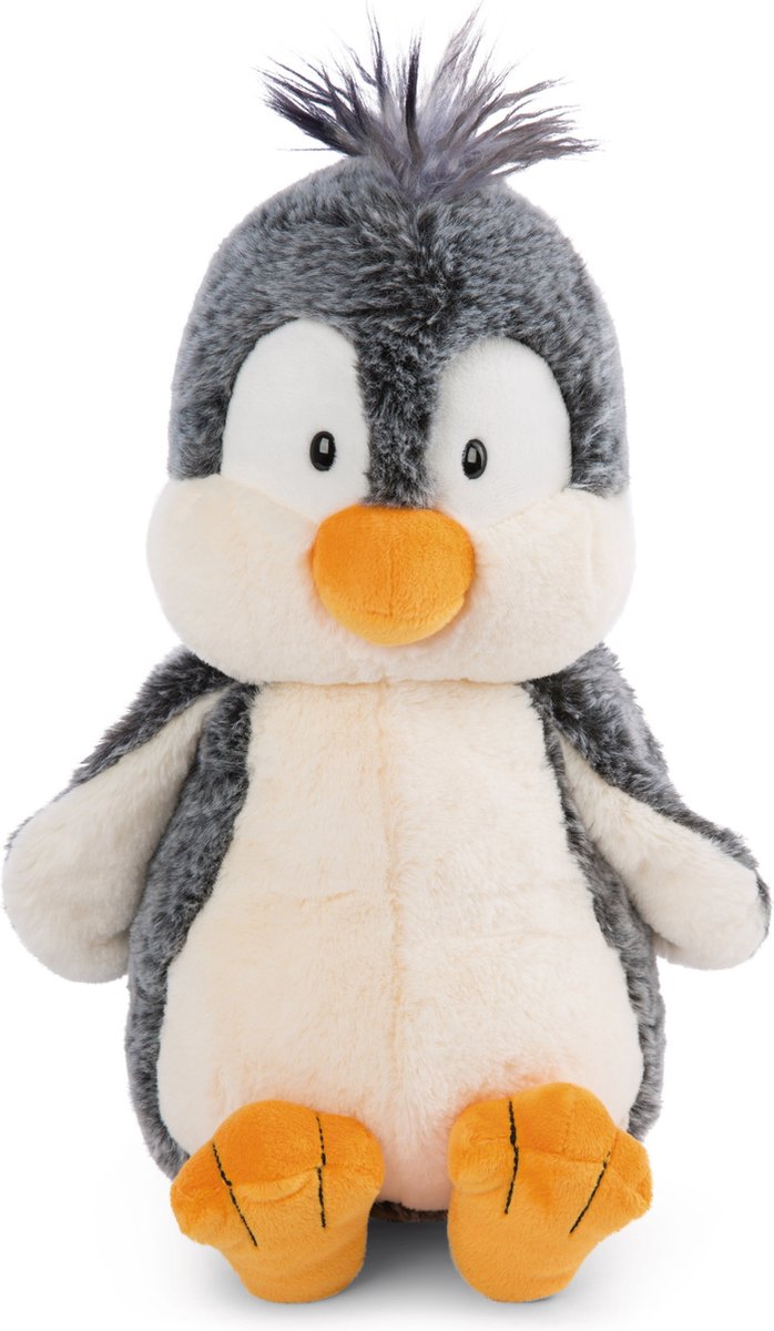 Nici Knuffel Penguin Icaak Junior 20 Cm Pluche Grijs/oranje