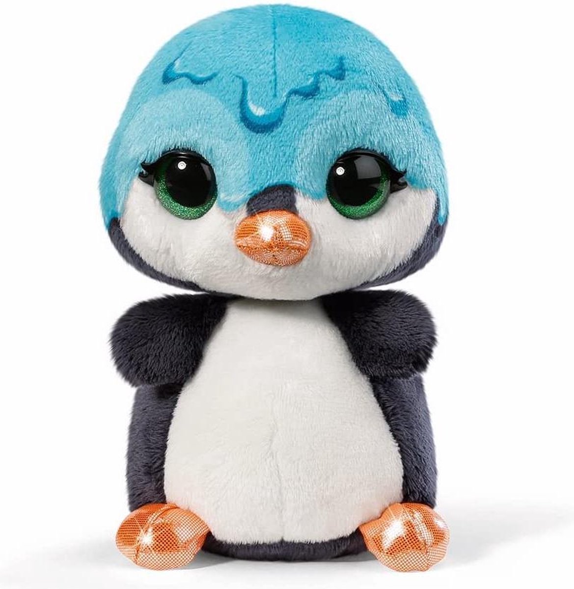 Nici Knuffelpenguin Junior 16 Cm Pluche Zwart/wit