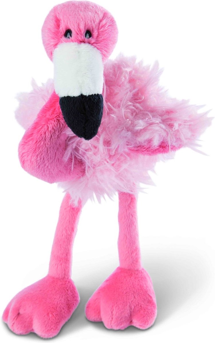 Nici flamingo pluche knuffel - roze - 20 cm