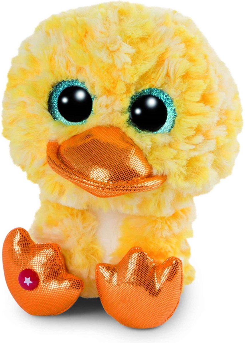 Nici pluche knuffel - kuiken Honey Dee - geel - 15 cm