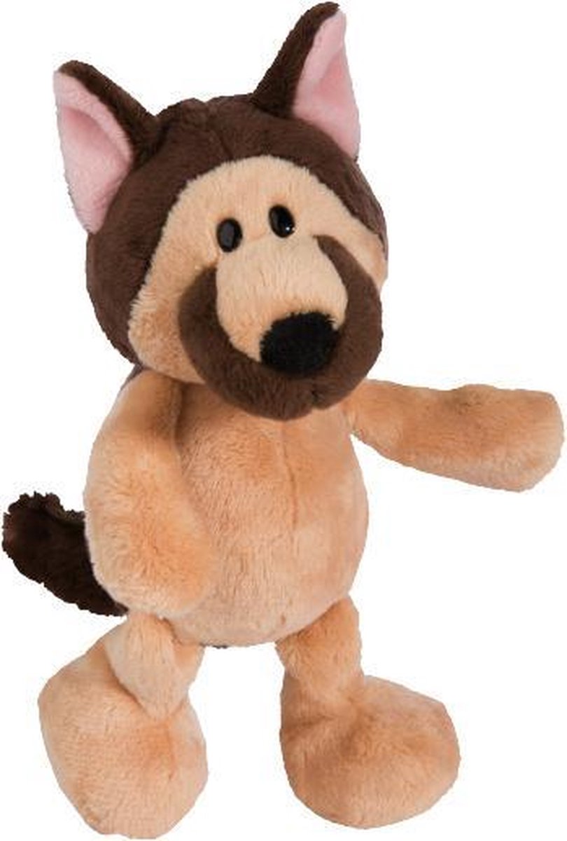 knuffel German Shepherd junior 20 x 14 cm pluche bruin