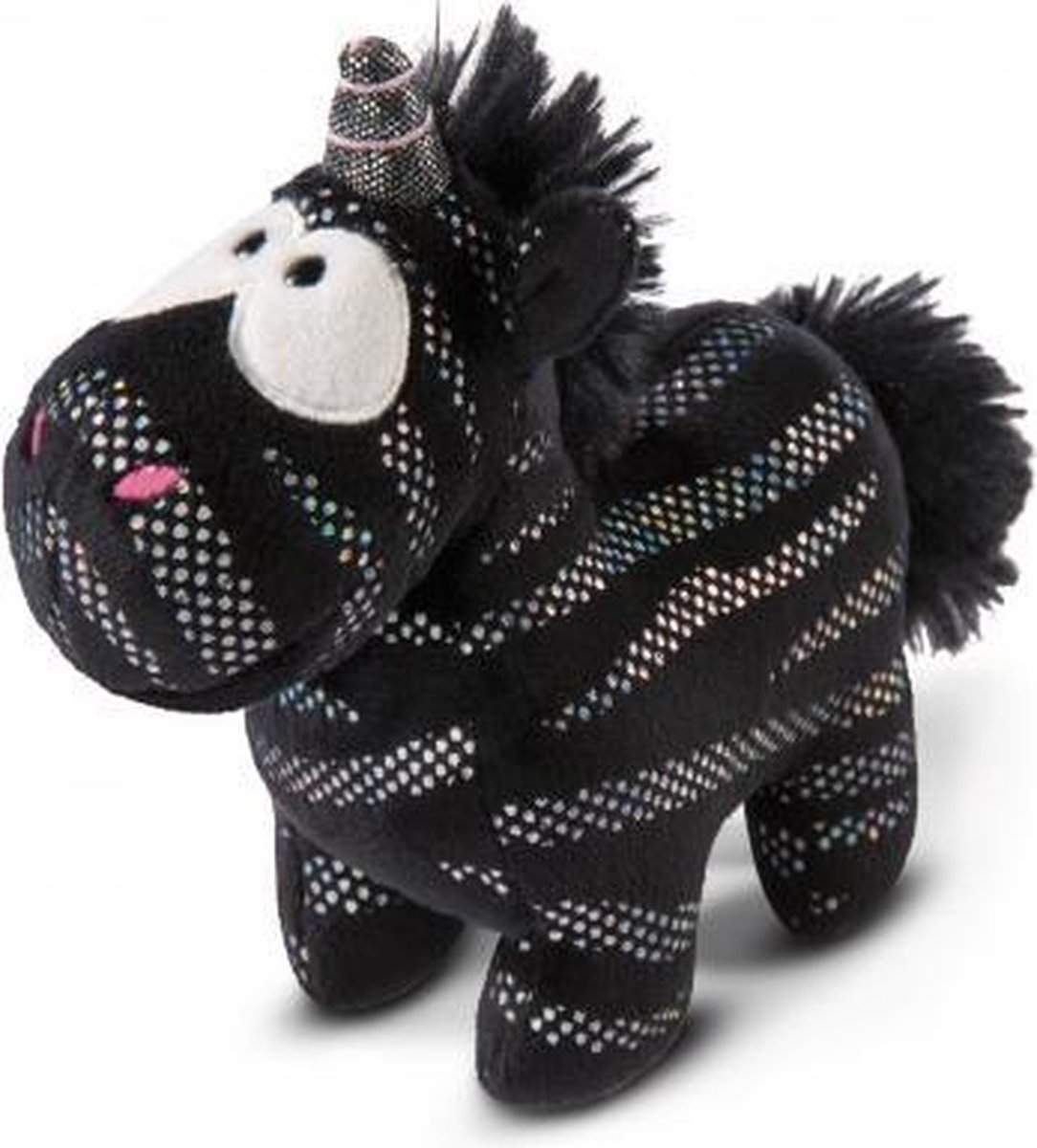 knuffel Starlight Mystery junior 13 cm pluche zwart/zilver