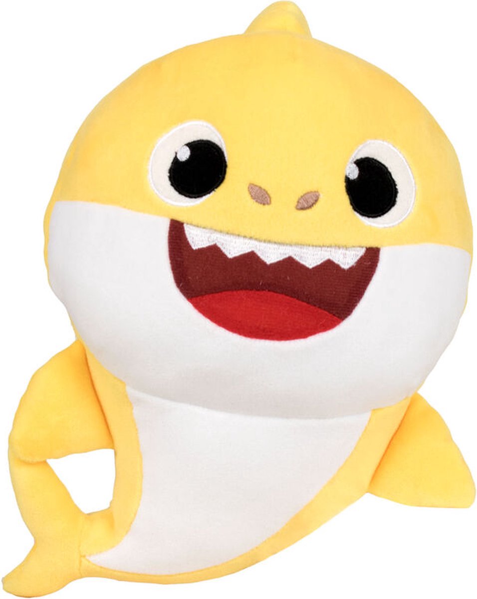 Baby Shark Knuffel - Baby Shark Speelgoed - Met Geluid - 17cm - Geel