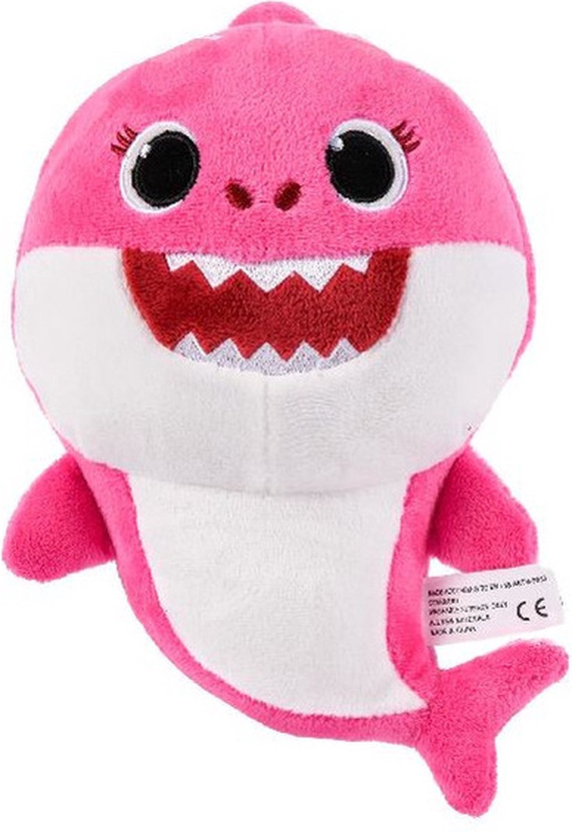 Baby Shark Knuffel - Baby Shark Speelgoed - Met Geluid - 17cm - Roze