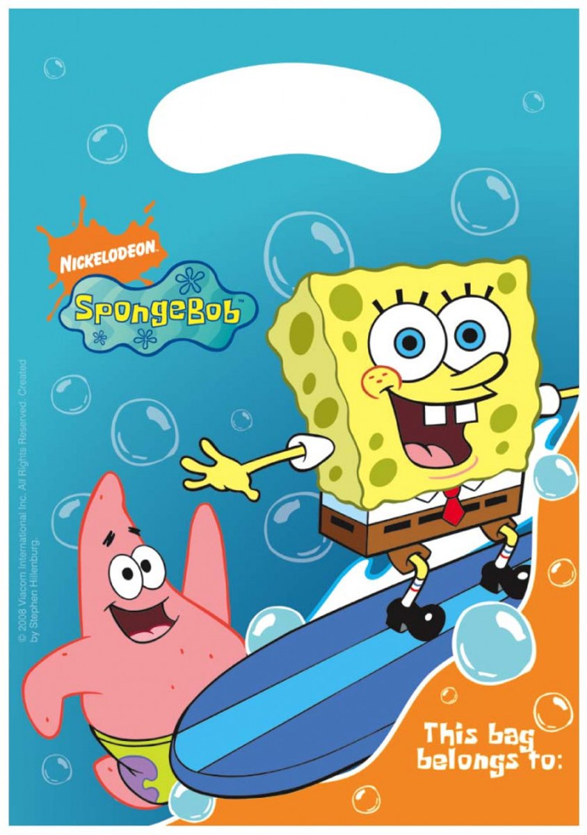 Feestzakjes Spongebob 6 stuks