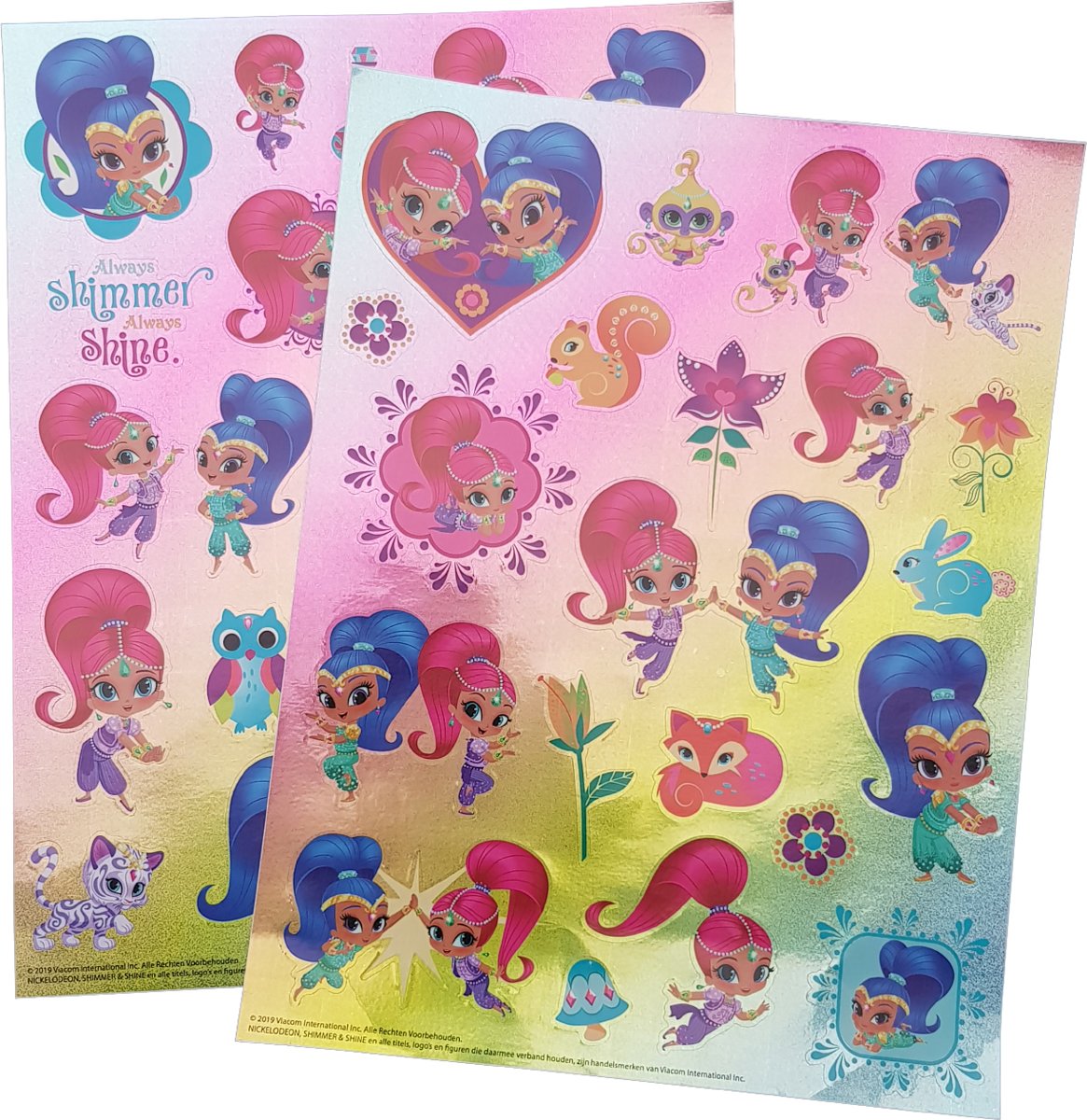 Glitter stickers Shimmer & Shine “Always Shimmer Always Shine”