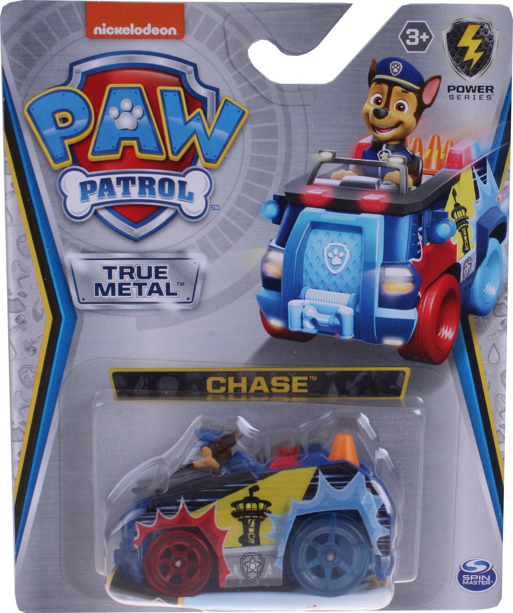 Nickelodeon Actievoertuig Paw Patrol Power Series Chase Blauw