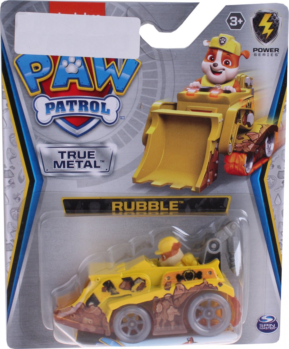 Nickelodeon Actievoertuig Paw Patrol Power Series Rubble Geel