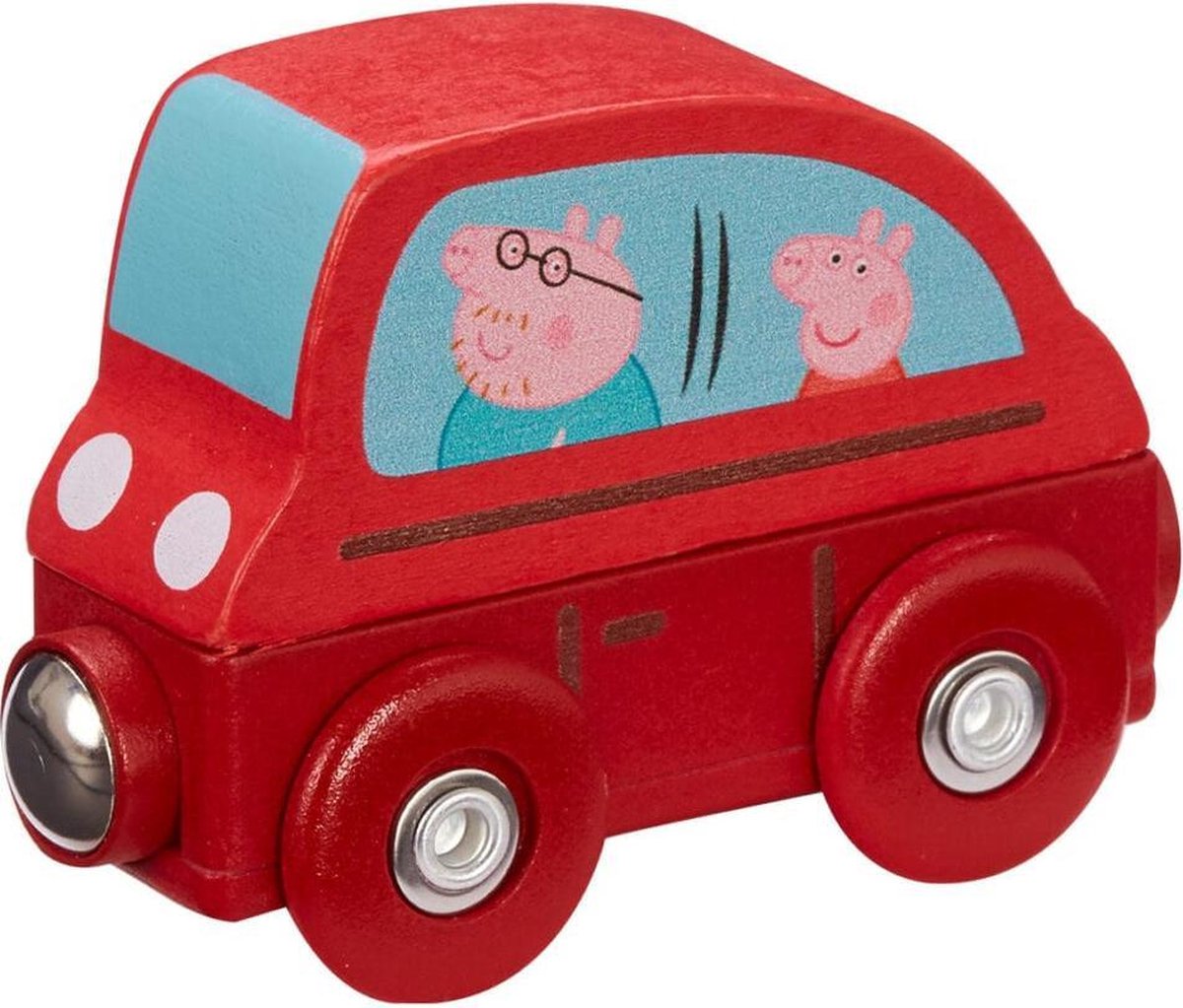 Nickelodeon Auto Peppa Pig Junior 7,5 X 4,7 Cm Hout Rood