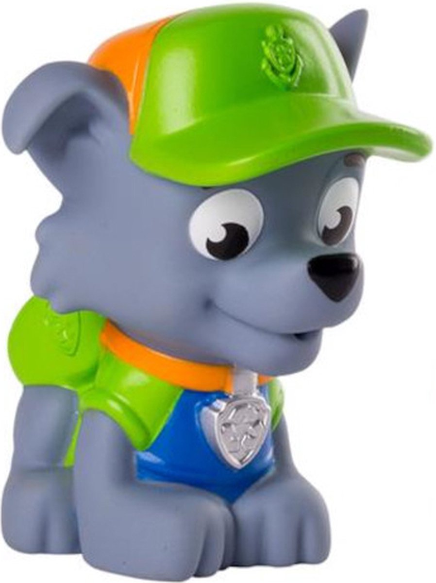 Nickelodeon Badspeelgoed Paw Patrol Rocky 12 Cm Grijs/groen