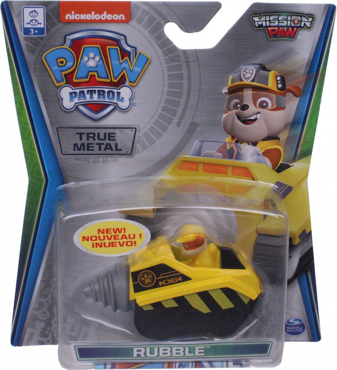 Nickelodeon Boorvoertuig Paw Patrol Rubble Junior Staal Geel