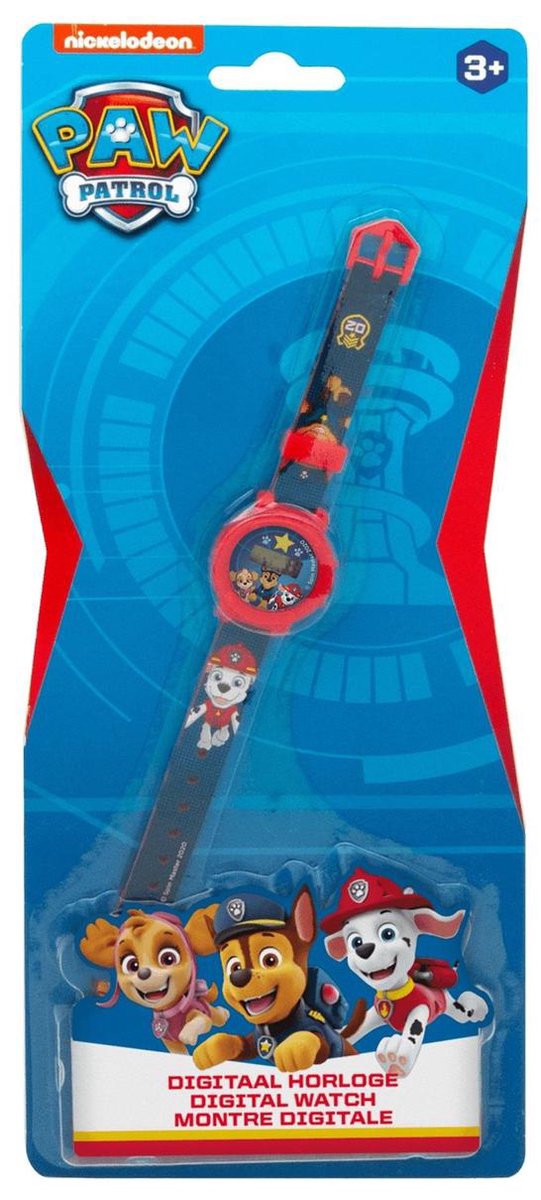 Nickelodeon Horloge Paw Patrol Jongens 23 Cm Pvc Blauw/rood