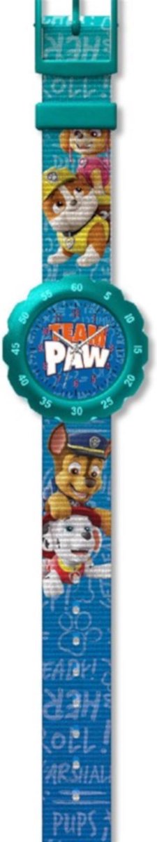   Horloge Paw Patrol Junior 25 Cm Nylon Blauw/groen