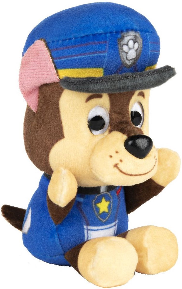 Nickelodeon Knuffel Paw Patrol Chase Junior 15 Cm Pluche Blauw