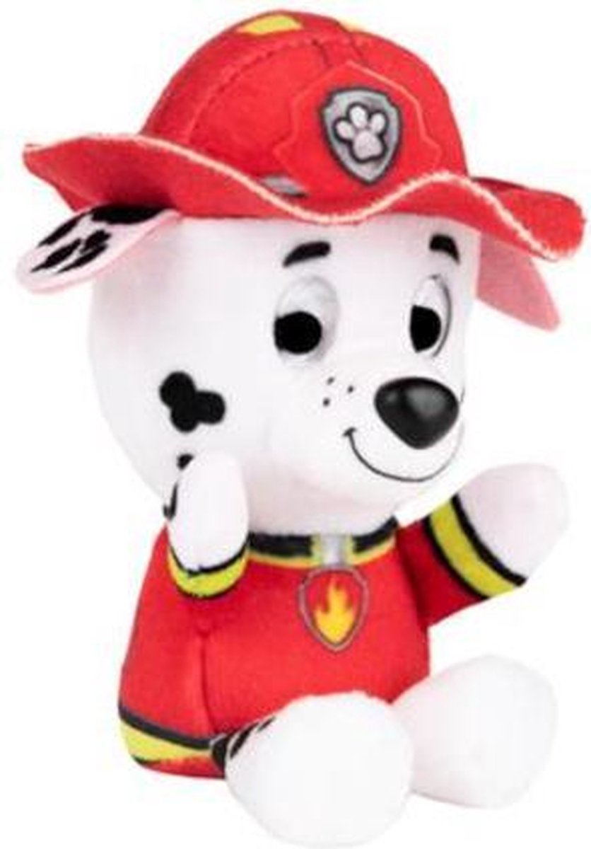 Nickelodeon Knuffel Paw Patrol Marshall Junior 9 Cm Pluche Wit