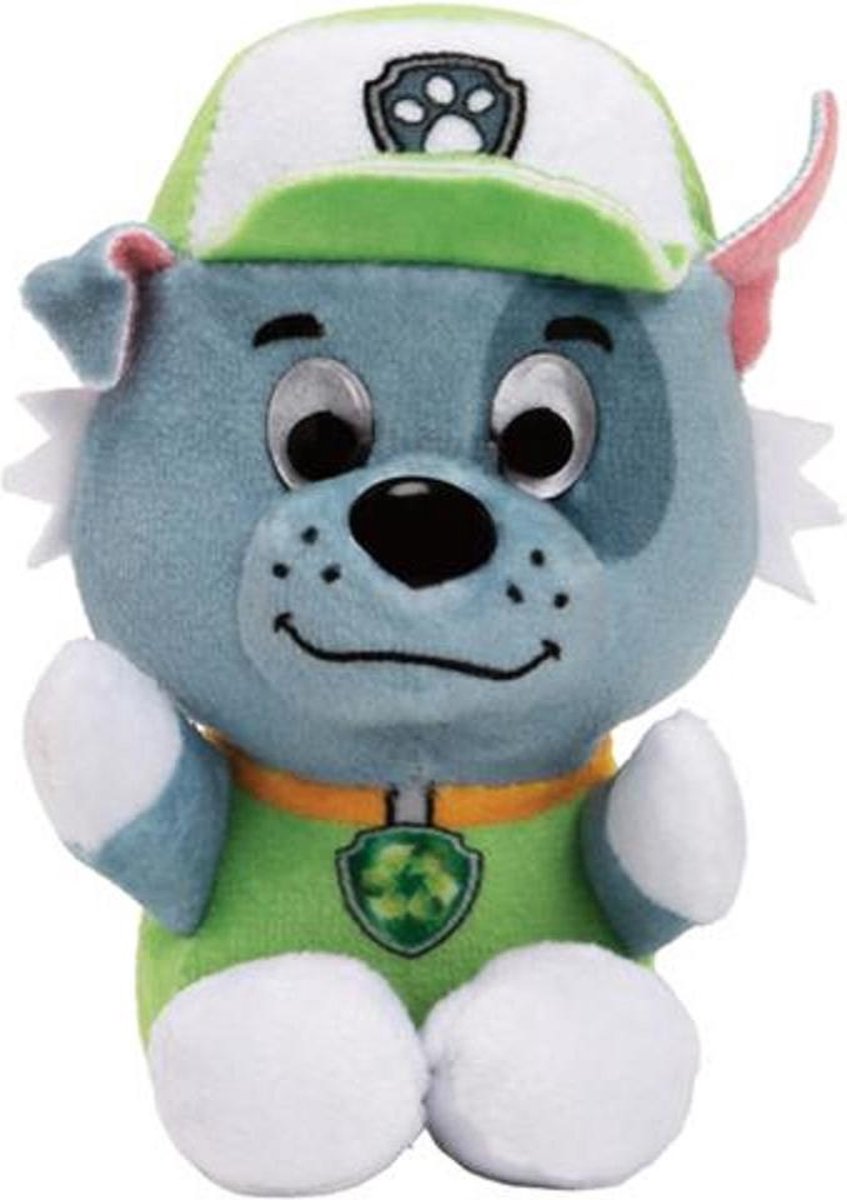 Nickelodeon Knuffel Paw Patrol Rocky 9 Cm Pluche Groen/grijs