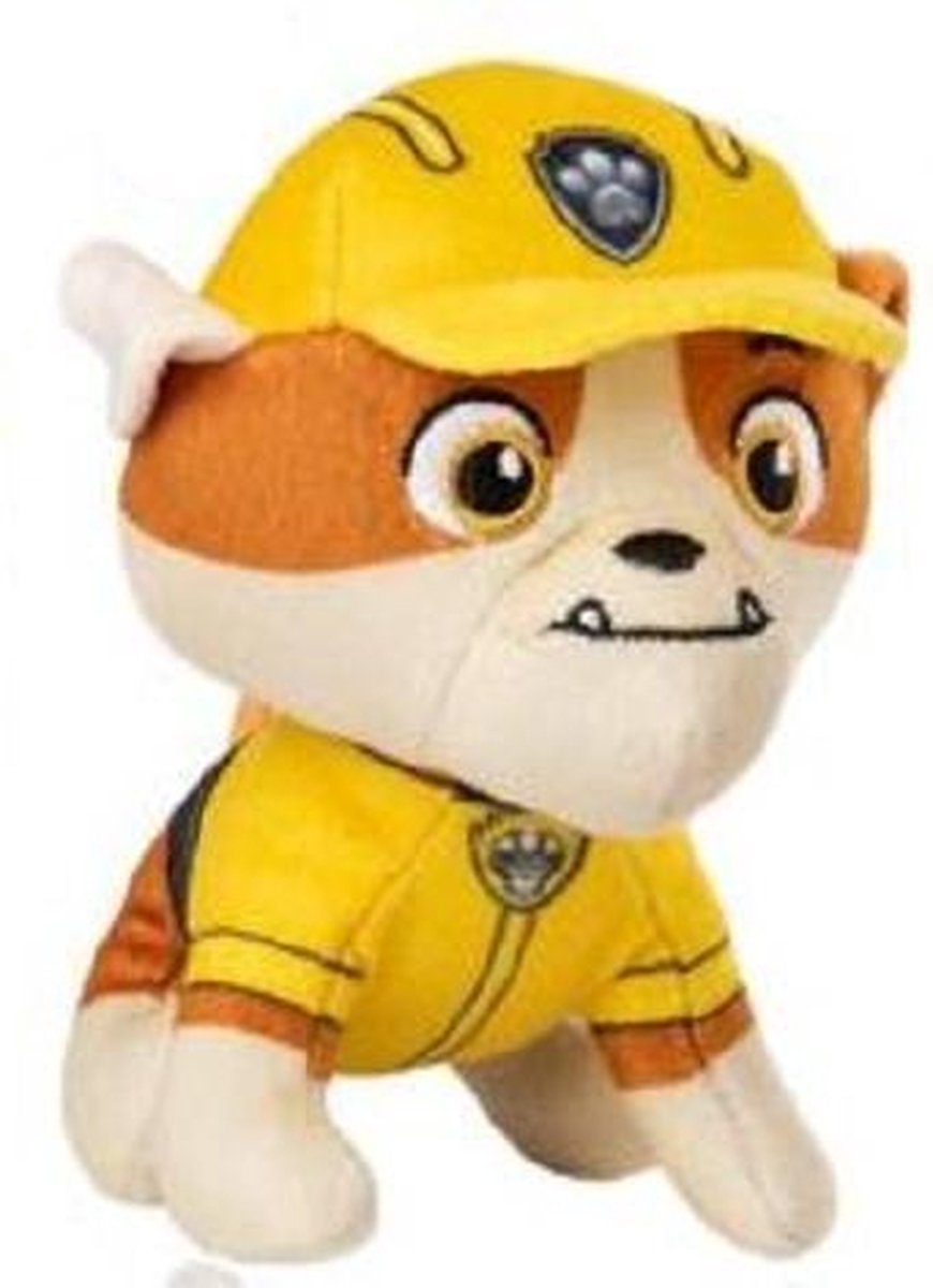 Nickelodeon Knuffel Paw Patrol Rubble Junior 13 Cm Pluche