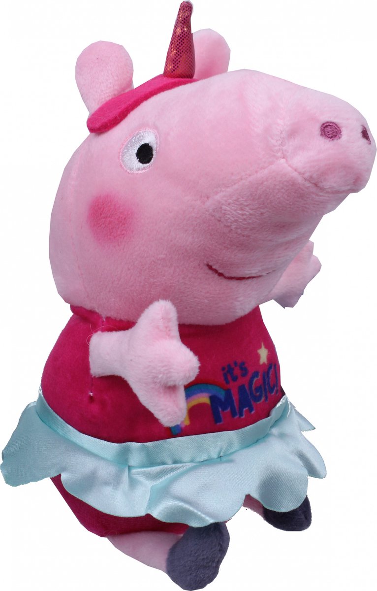 Nickelodeon Knuffel Peppa Pig Unicorn & Stars 20 Cm Mintgroen