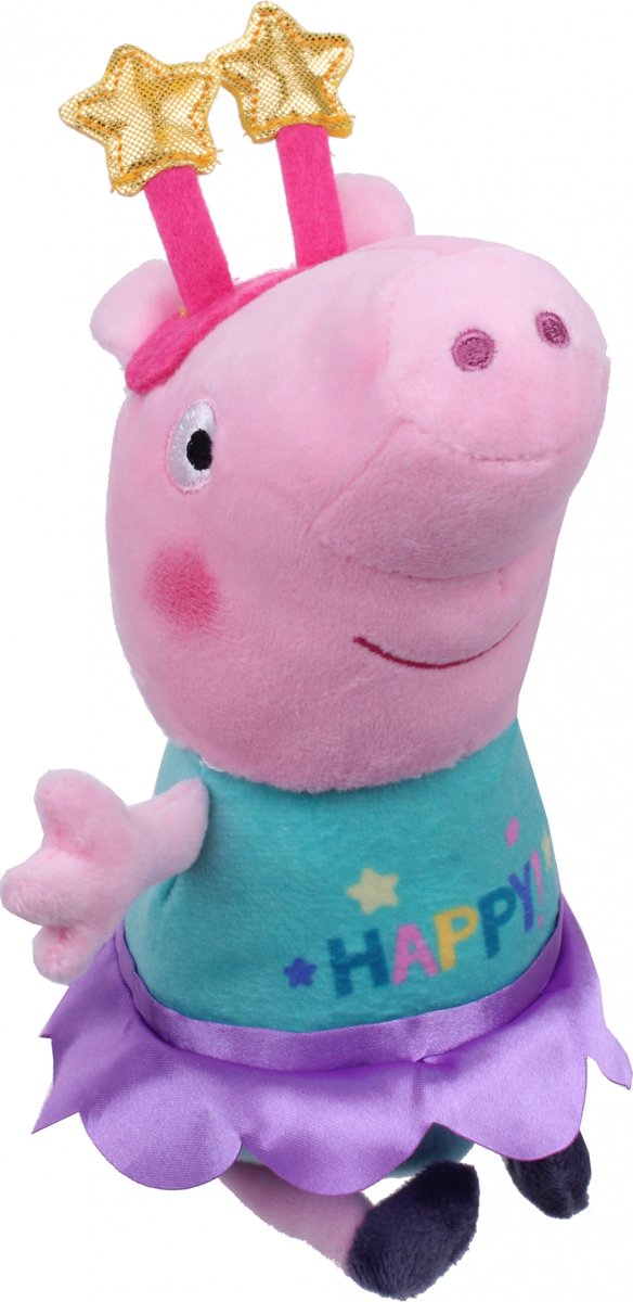 Nickelodeon Knuffel Peppa Pig Unicorn & Stars 20 Cm Turquoise