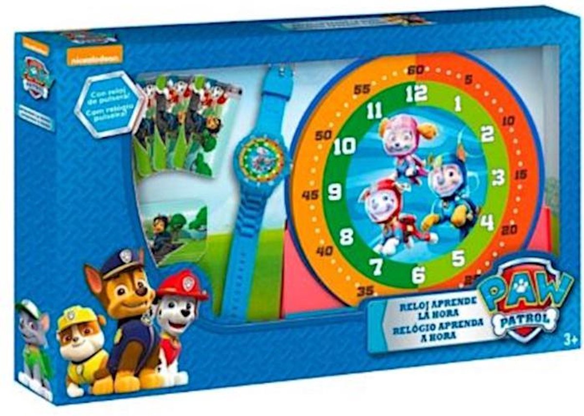 Nickelodeon Leerklok-set Paw Patrol Junior Rubber 3-delig