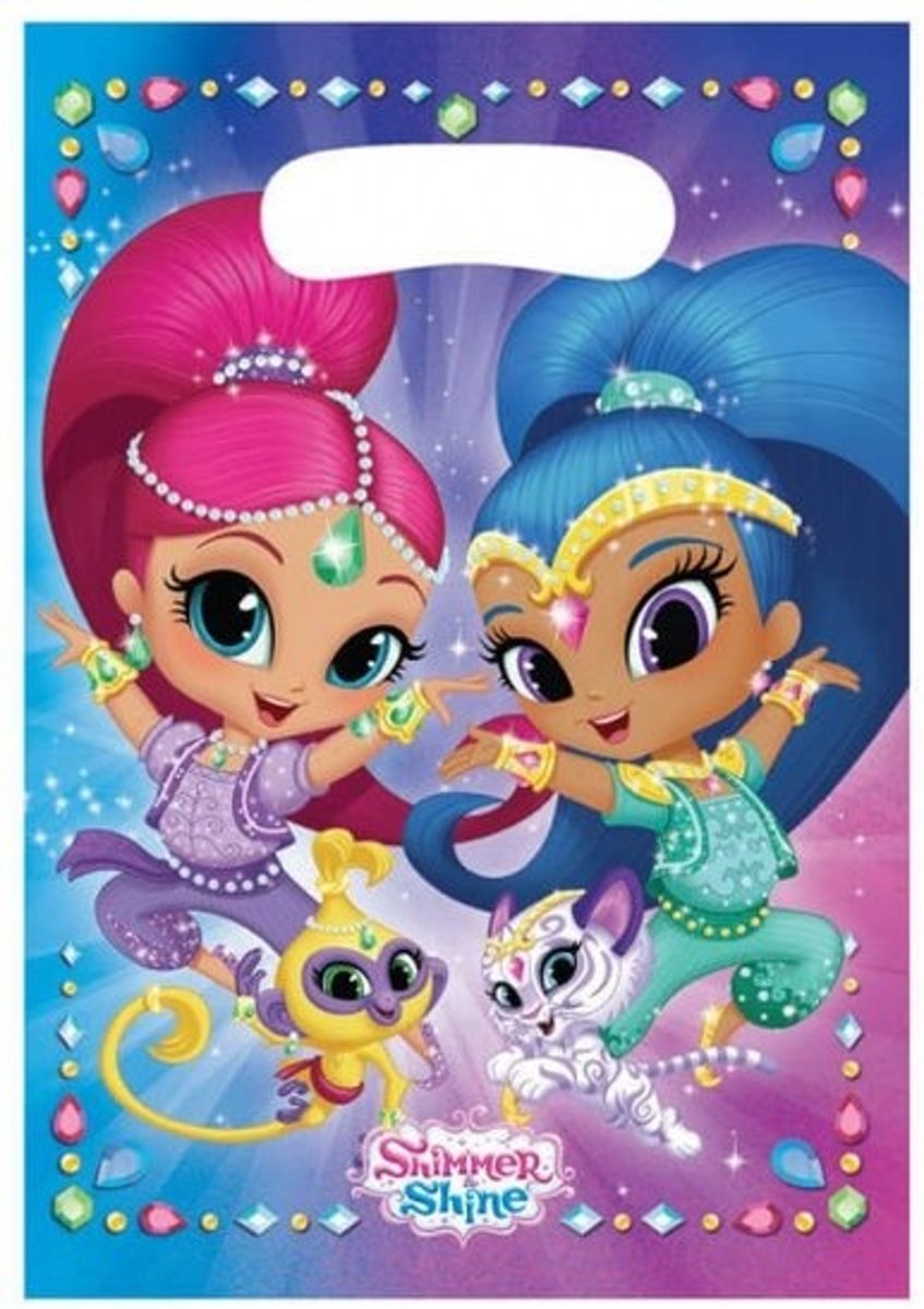 Nickelodeon Shimmer En Shine Uitdeelzakjes 8 Stuks 16 Cm