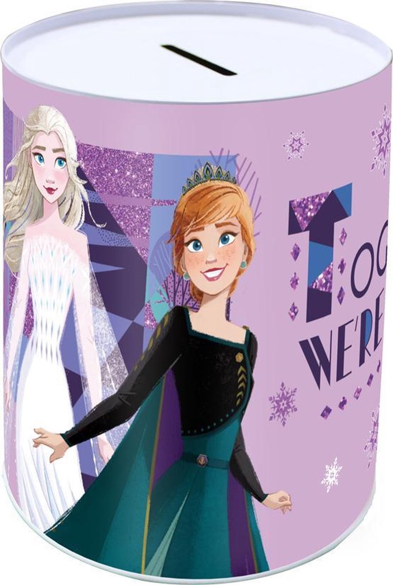 Nickelodeon Spaarpot Frozen 2 Junior 10 X 15 Cm Staal Paars