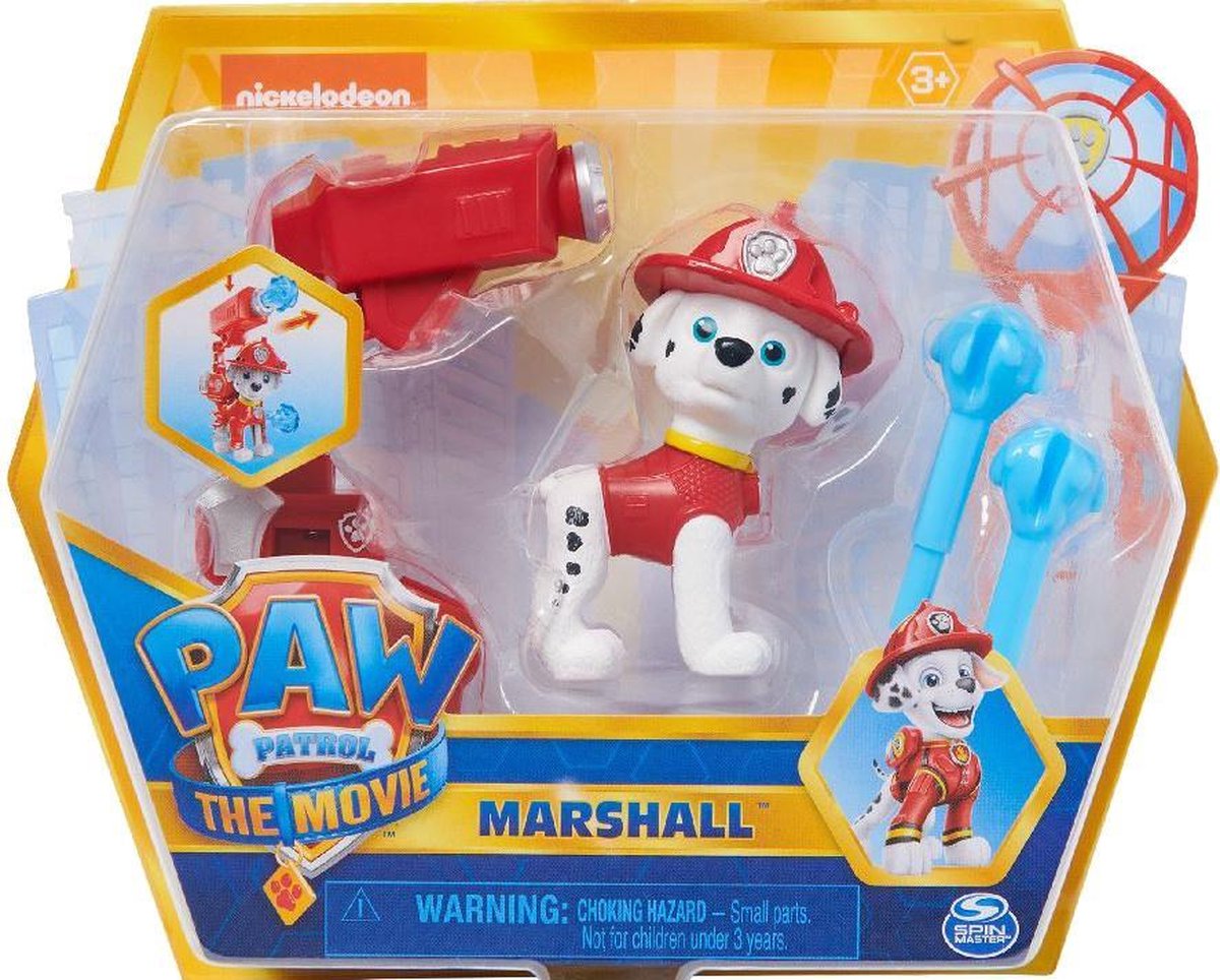 Nickelodeon Speelfiguur Paw Patrol Marshall Junior Rood 4-delig