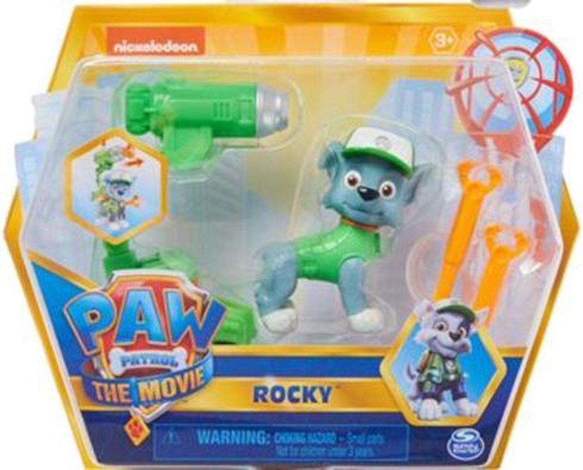 Nickelodeon Speelfiguur Paw Patrol Rocky Junior Groen 4-delig