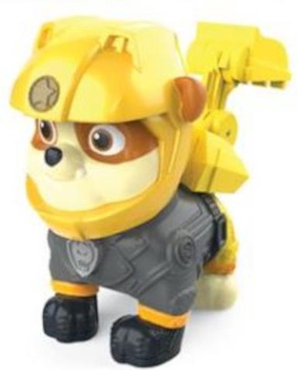 Nickelodeon Speelfiguur Paw Patrol Rubble Hero Pup 19 Cm Geel