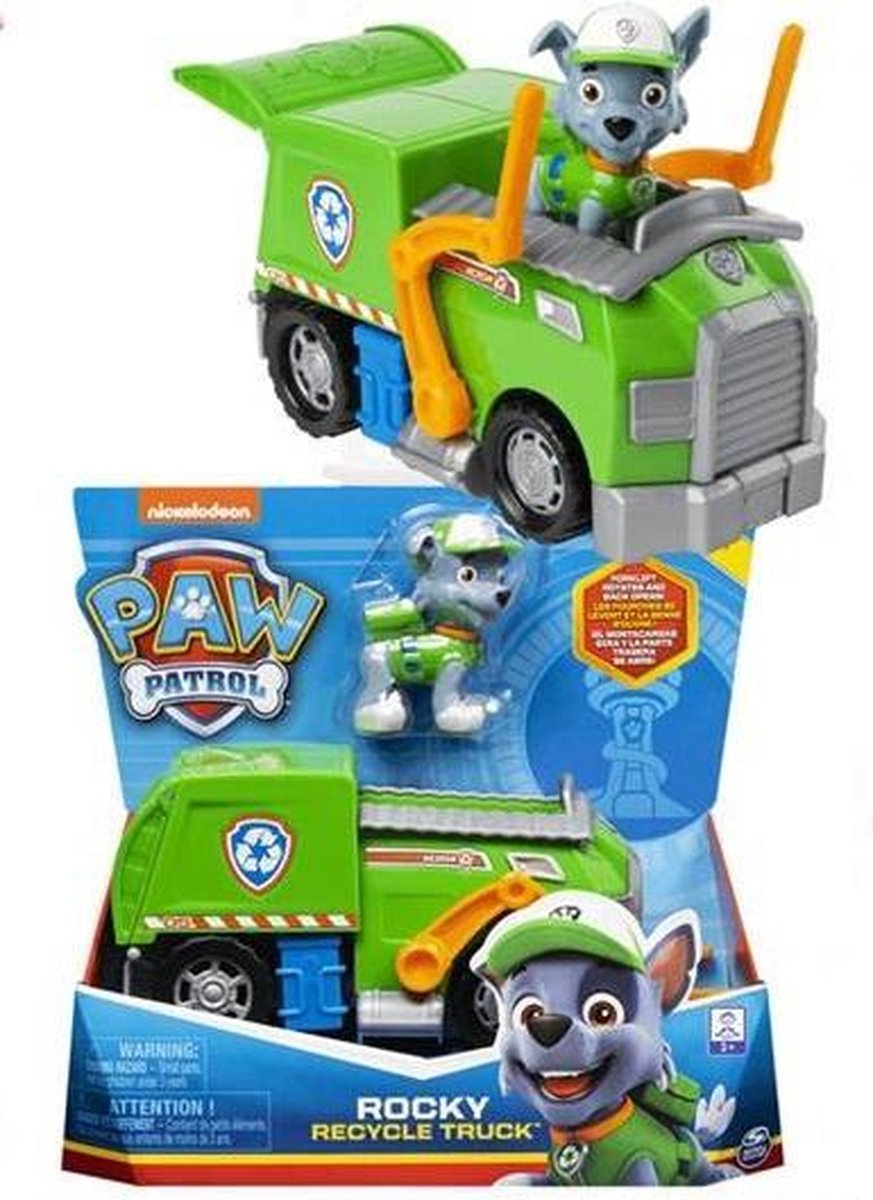 Nickelodeon Speelfiguur Rocky Paw Patrol 12 Cm Groen 2-delig