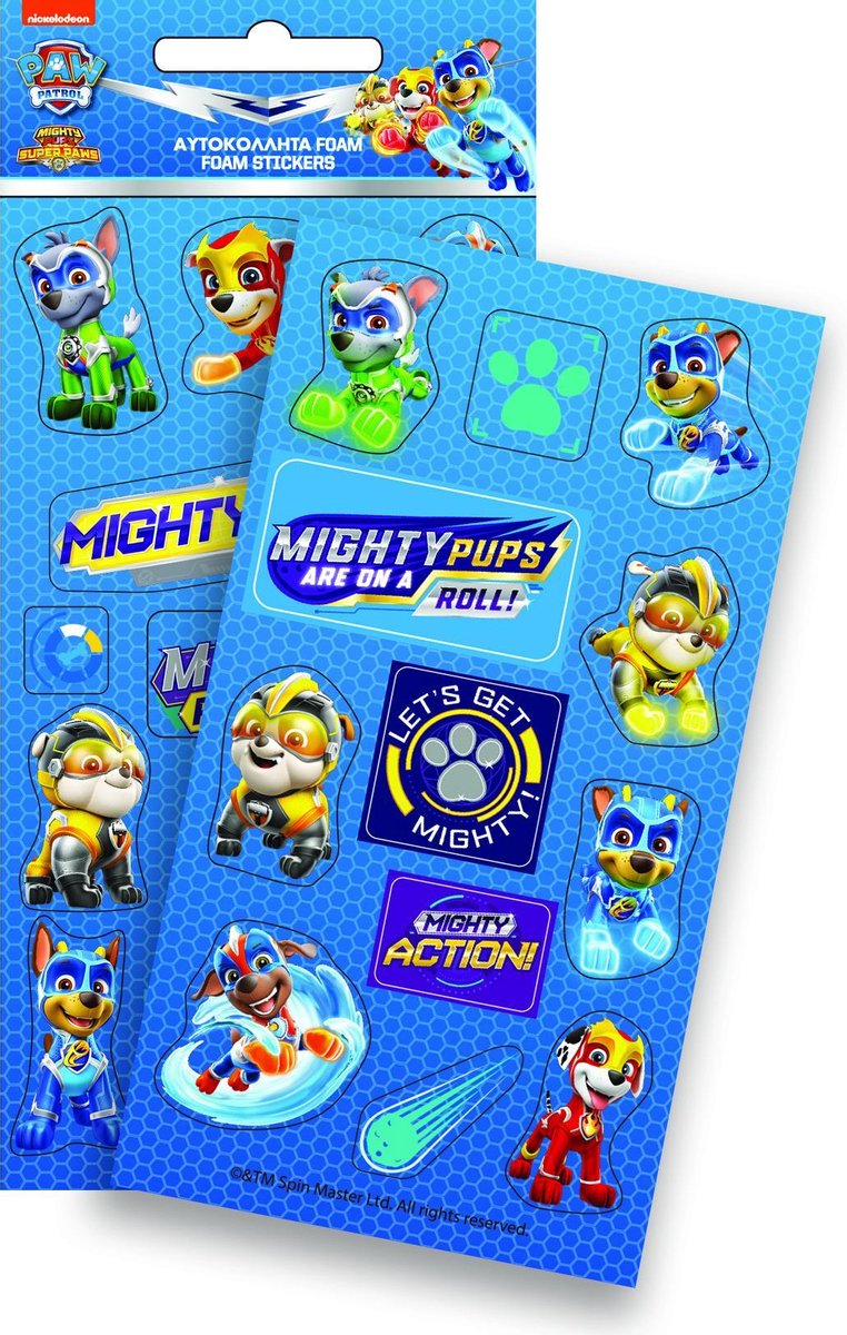 Nickelodeon Stickers Paw Patrol 10 X 21 Cm Jongens Foam