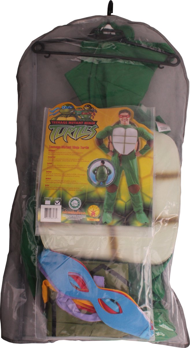 Nickelodeon Verkleedpak Ninja Turtle Polyester Groen 7-delig Maat Xl