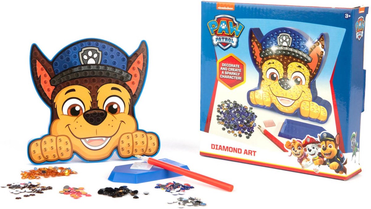 PAW Patrol - Diamond Painting PAW Patrol - PAW Patrol Diamond Painting - Diamond Painting - PAW Patrol Chase - PAW Patrol Speelgoed - Vanaf 3 jaar - Knutselen - Creatief - DIY - Kado Voor Kinderen vanaf 3 jaar