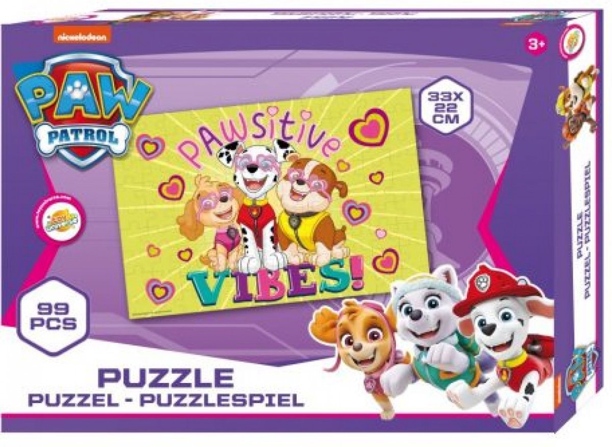 Puzzle - Paw Patrol - Pawsitive Vibes - 99 pieces - nickelodeon