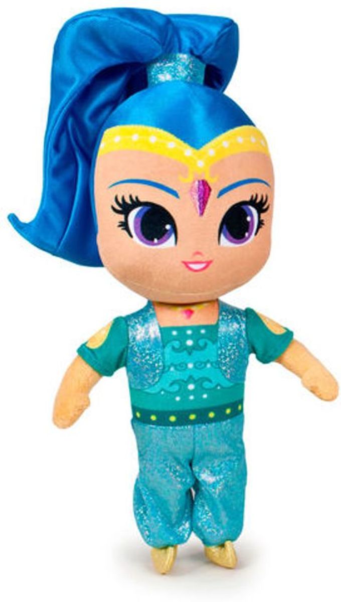 Shimmer & Shine Nickelodeon knuffel pluche 30 cm (Shine blauw)