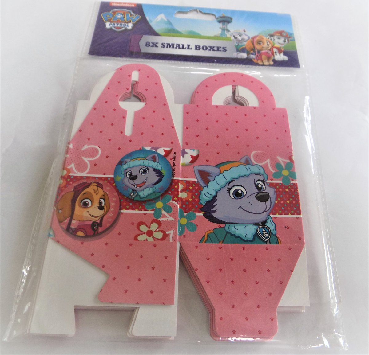 Traktatie doosjes Paw Patrol 8 stuks 6,5x6,5x6,5 cm