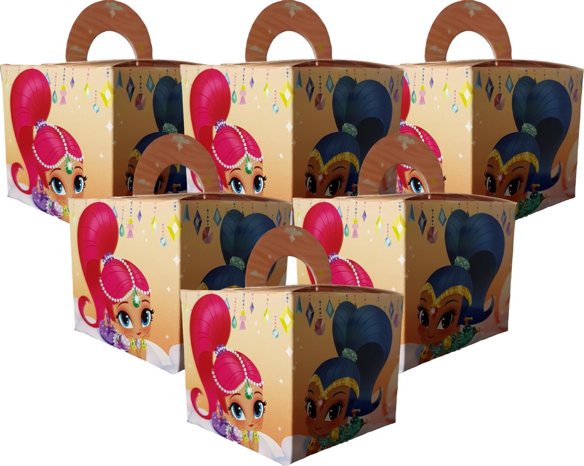 Traktatie doosjes Shimmer & Shine 8 stuks