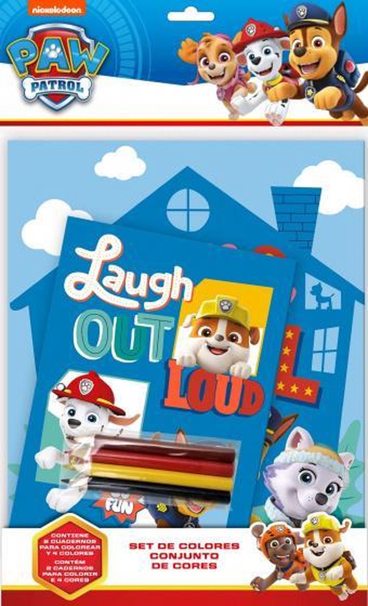 kleurset Paw Patrol junior 6-delig