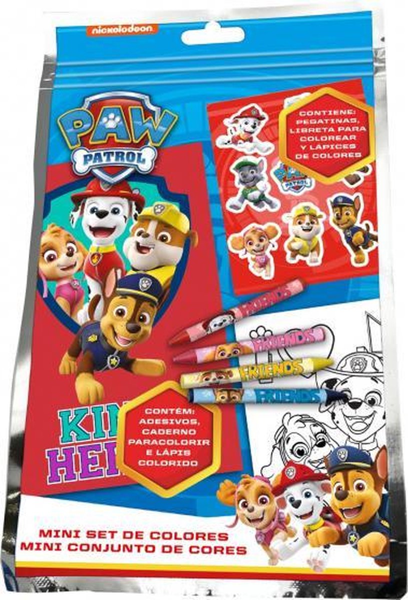 kleurset Paw Patrol junior 6-delig rood