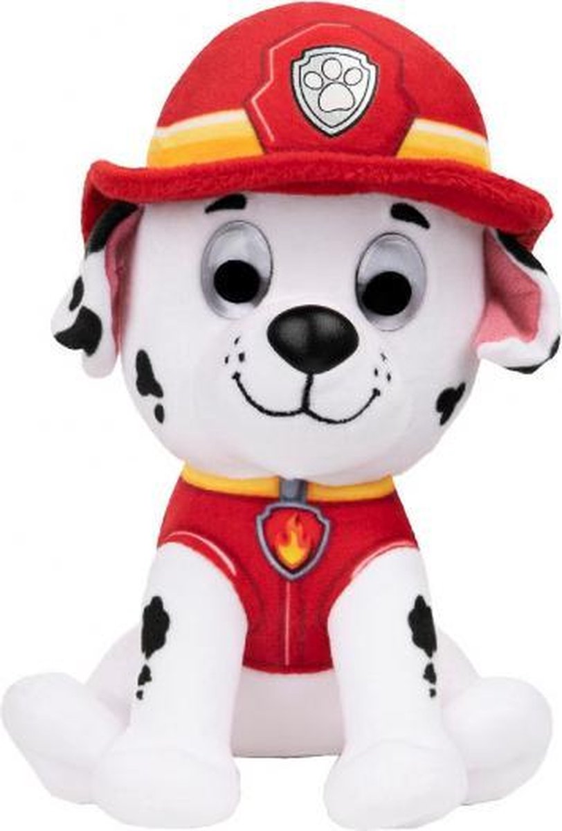 knuffel Paw Patrol Marshall 23 cm pluche rood/wit