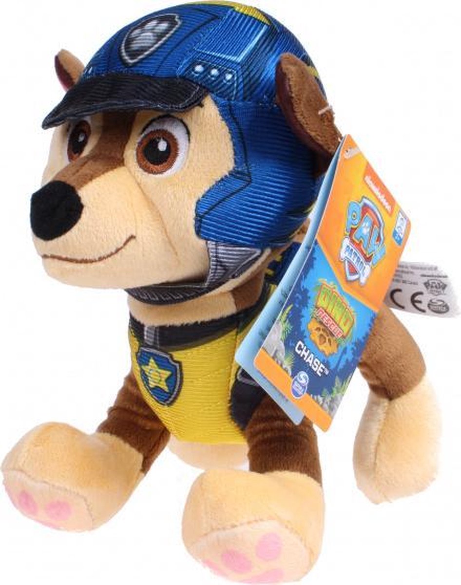 knuffel Paw Patrol Rescue Chase 20 cm beige/blauw