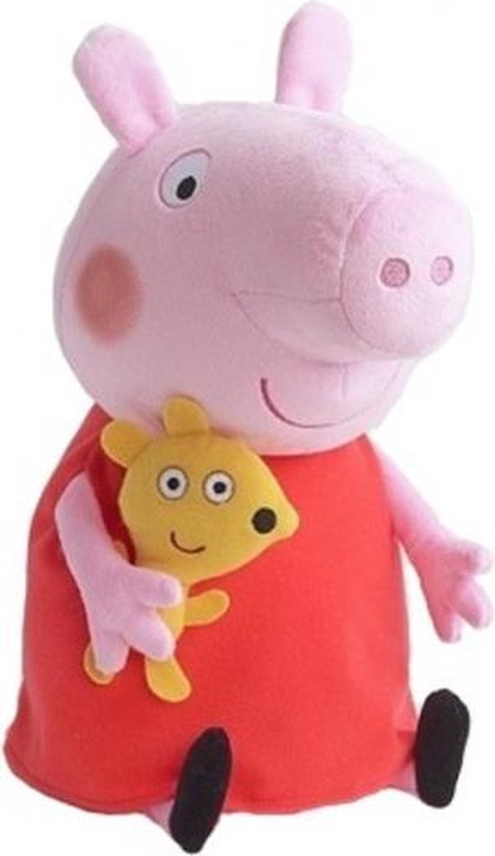 knuffel Peppa Pig pluche rood 33 cm