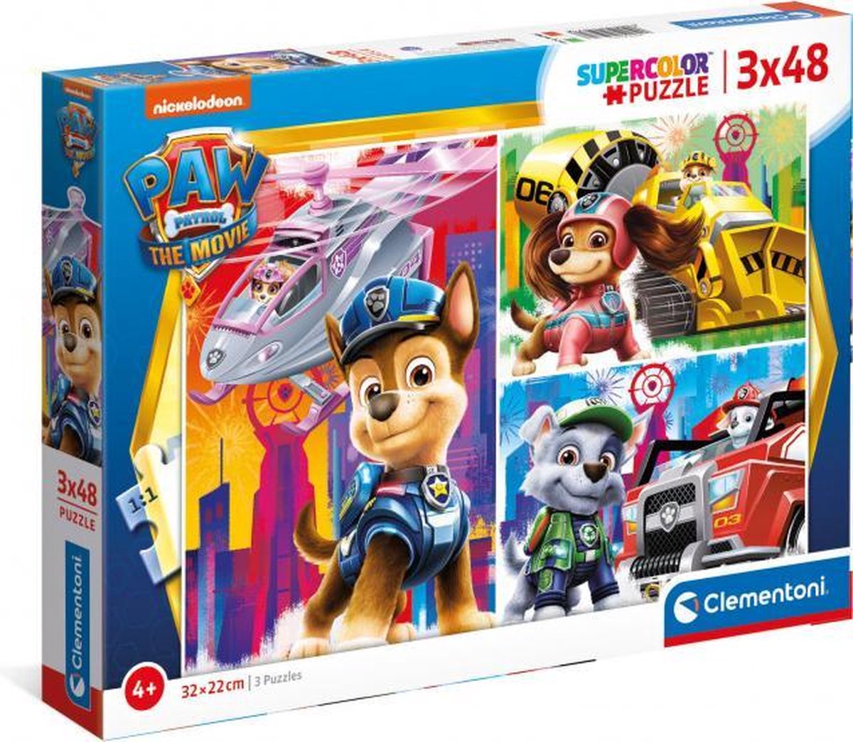 legpuzzel Paw Patrol 32 x 22 cm 3 x 48 stukjes