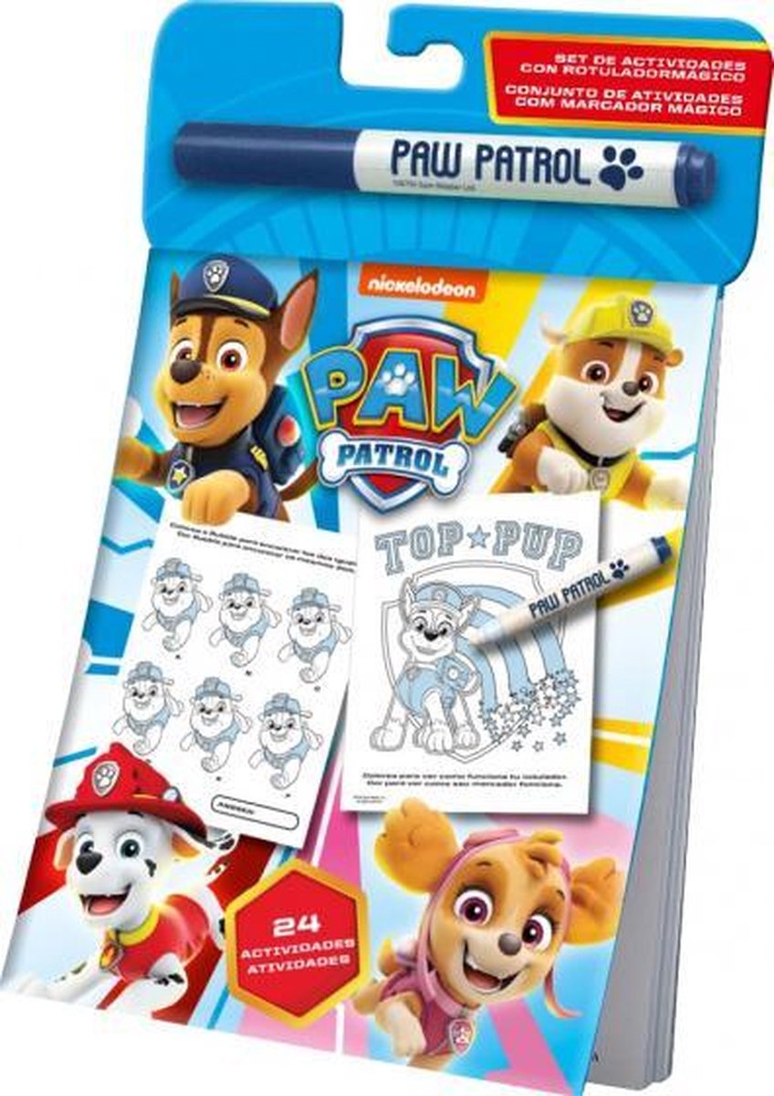 magische kleurset Paw Patrol junior blauw 2-delig