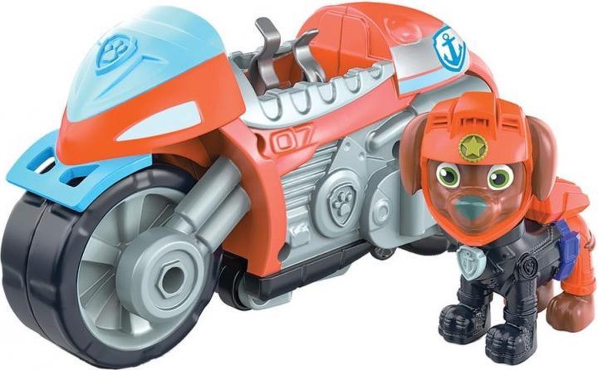 motor Paw Patrol Zuma 10 cm oranje 2-delig