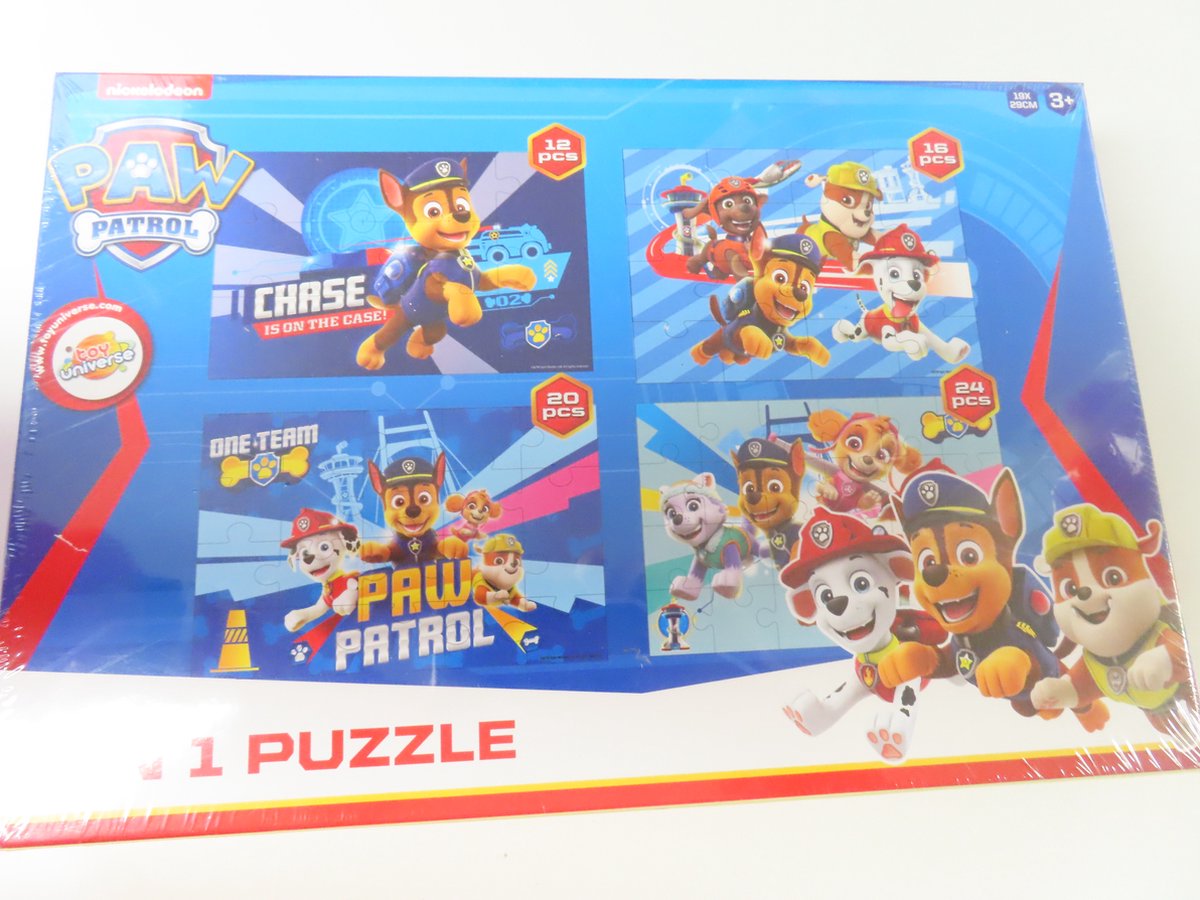 nickelodeon - Paw Patrol - Puzzel - 4 in 1 - 12 / 16 / 20 / 24 stukjes