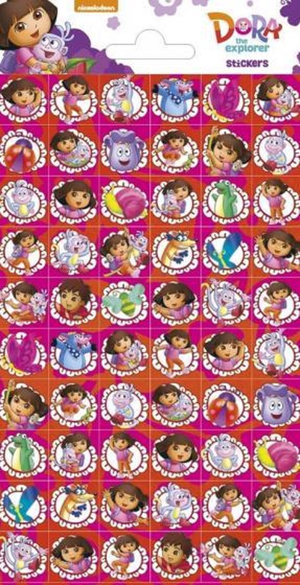 stickervel Dora Mini junior papier 60 stuks