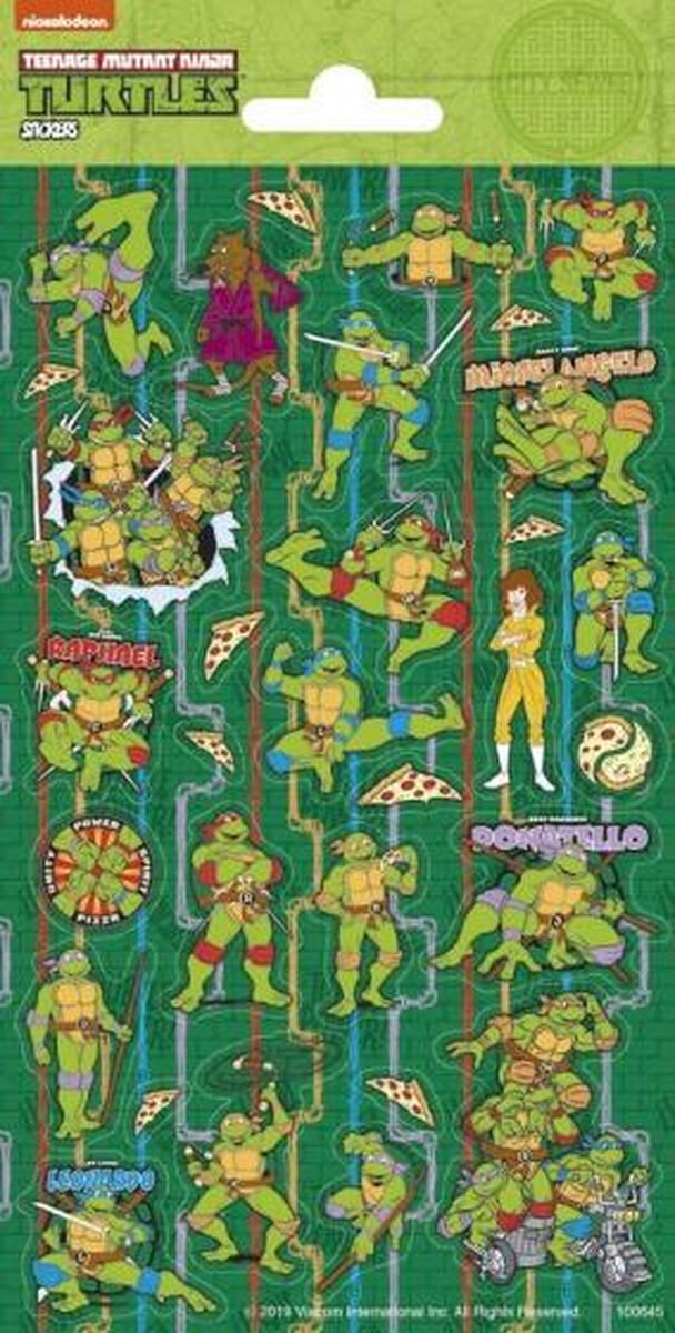 stickervel Ninja Teenage Mutant Turtles 31 stuks