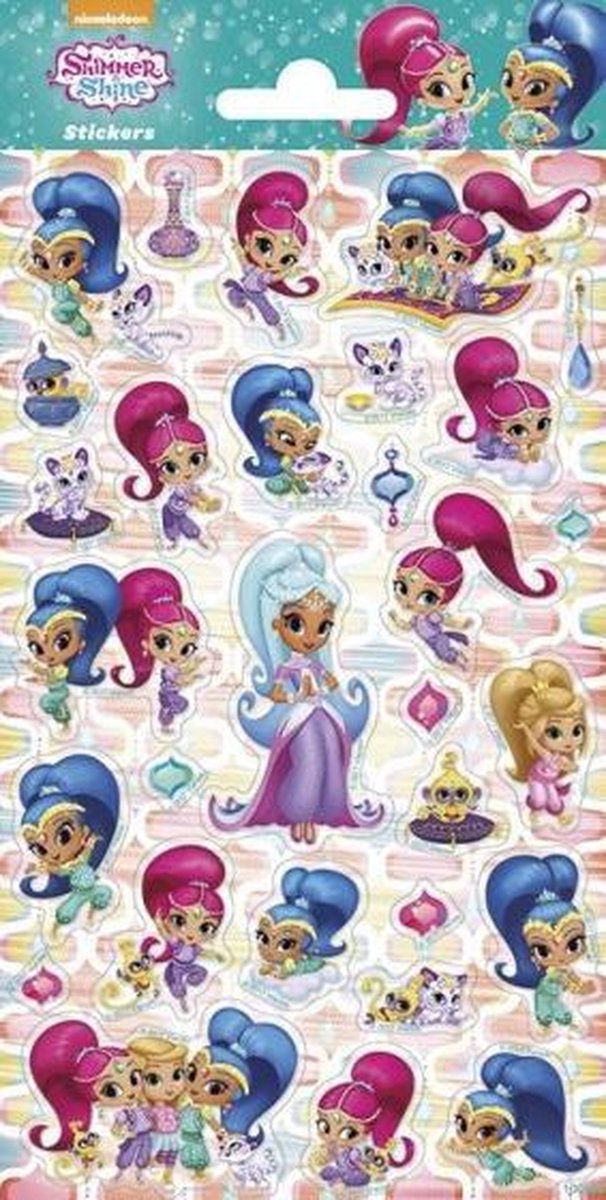 stickervel Shimmer & Shine junior papier 30 stuks