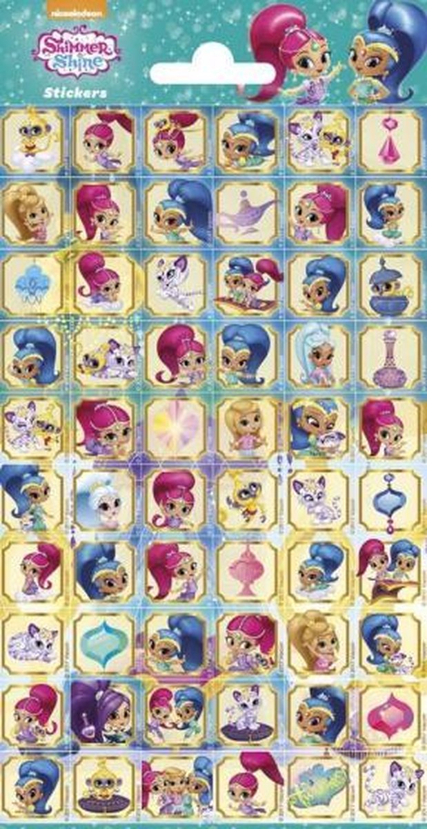 stickervel Shimmer & Shine junior papier 60 stuks